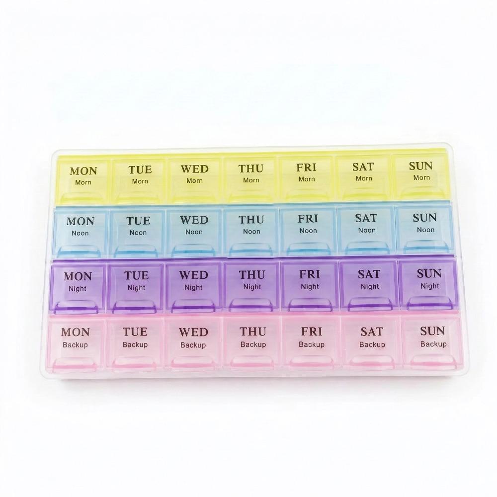 Hot Weekly Premuim Portable 7/14/21/28 Grids 1/2/3/4 Times A Day Pill Storage Cases Box Organizer for Vitamins Medicine FishOils