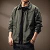 Men's Retro Hunting Style High-Density Jacket: Autumn/Winter Casual Denim Jacket with Lapel - Trendy and Loose Fit.