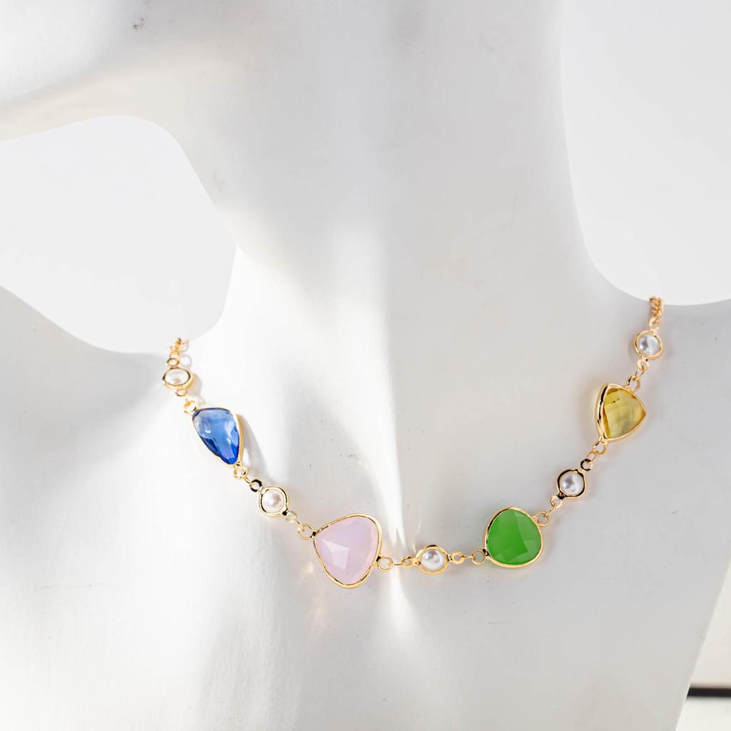 Cross-Border Vintage French Crystal Necklace: Elegant, Luxurious, Versatile Clavicle Chain for Women