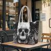 Gothic Skull Pattern Tote Bag Trendy Daily Shoulder Bag for Streetwear