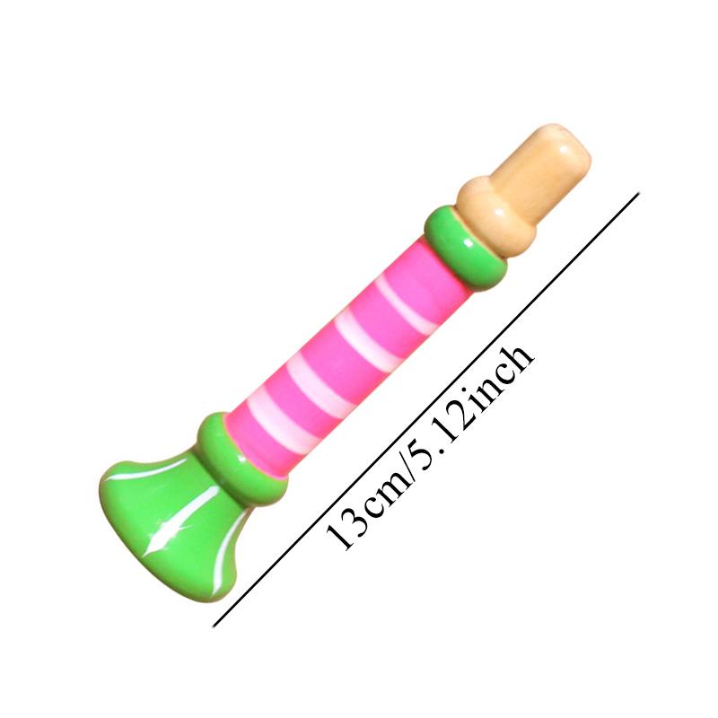1PC Wooden Trumpet Horn 5 Colors Available Small Whistle Horns Musical Instruments Suitable for Beginners Party Noise Makers ZYF