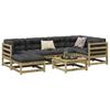 VidaXL Garden Lounge Set 7 Pcs with Cushions Impregnated Pine Wood 3299537
