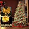 1/3/5M Christmas Tree Decoration Ribbon Lights DIY Bronzing Lace Ribbon String Lights For New Year Xmas Party Home Decolation