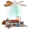 Ceiling Fan Light with Remote Socket Ceiling Fan Timing Wireless Fan 3 Gear Wind Speed 5 Blades for Living Room Bedroom