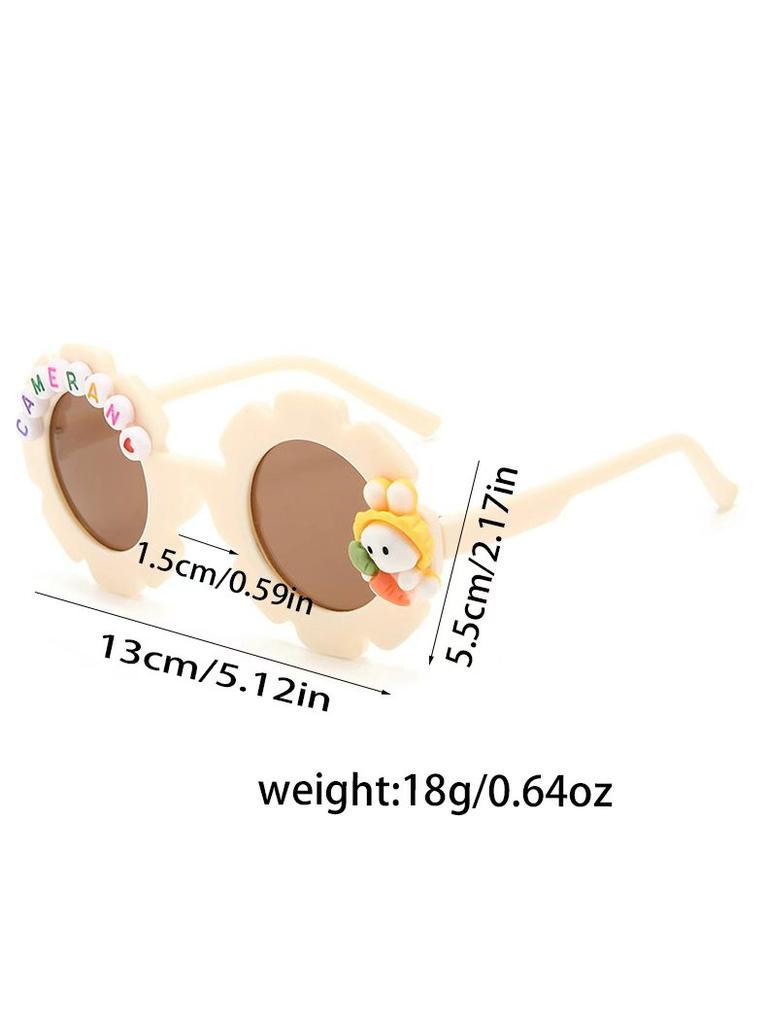 2026 Cameran Kids Boys Girls Sunglasses with Bunny Charm & Flower Frame Toddler Pupil Children Sun Protection KJ260