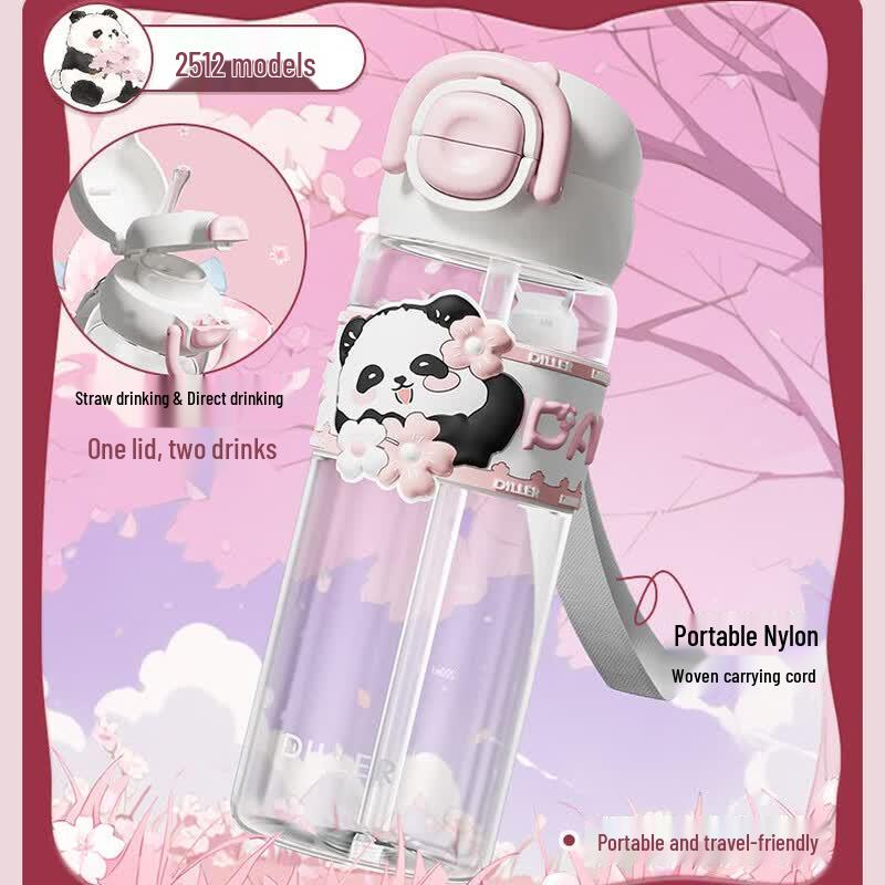 Sakura Double-Drink Tritan Water Bottle