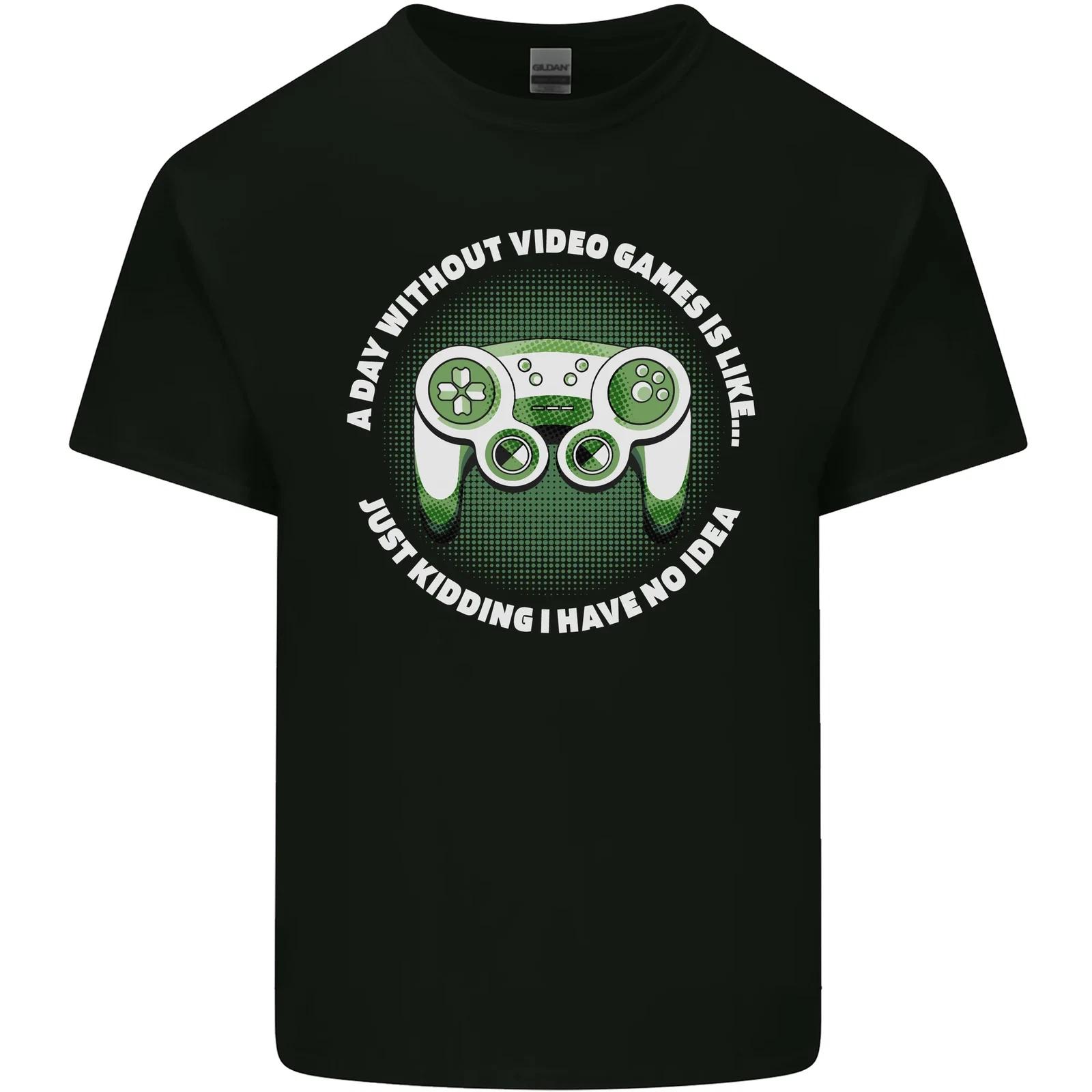 

Without Video Games Funny Gaming Gamer Kids T-Shirt Childrens L