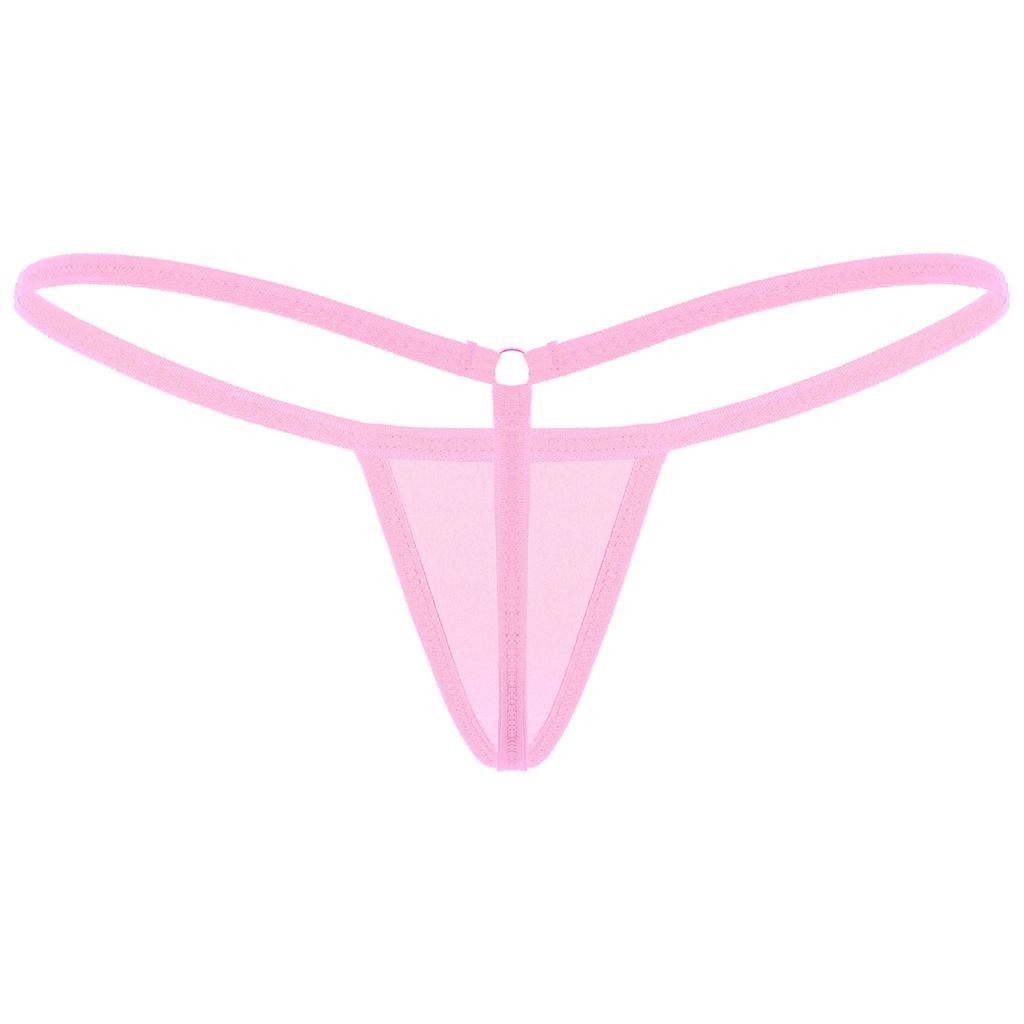 Damen T-Rücken String Niedrige Taille G-String Elastischer Bund Micro-Bikini Höschen Unterwäsche