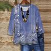 3/4 Sleeve Shirts For Women Cute Print Graphic Tees Blouses Casual Plus Size Basic Tops Pullover