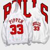Pippen 33 hooded sweater men's spring and autumn clothing youth trendy basketball sports loose shoulder jacket