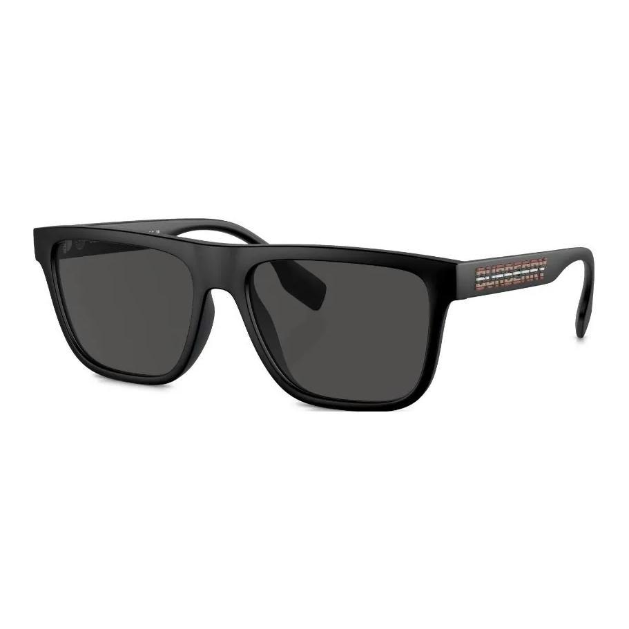 

Burberry Temple Logo Acetate Irregular Sunglasses Men s Black 56 чёрный