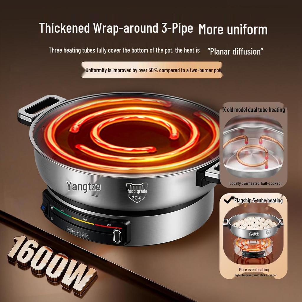 Yangzi Multi-Functional Stainless Steel Electric Griddle Pan