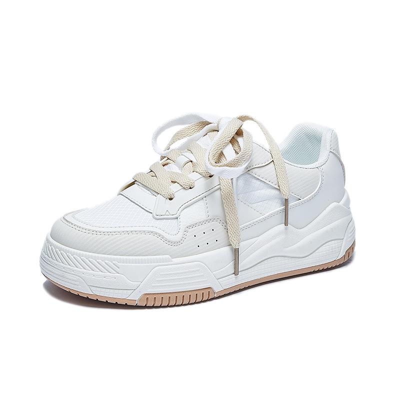 Damen Frühling Neue All-Match Lässige Mode Sneaker Damen mit dicker Sohle Weiße Schuhe
