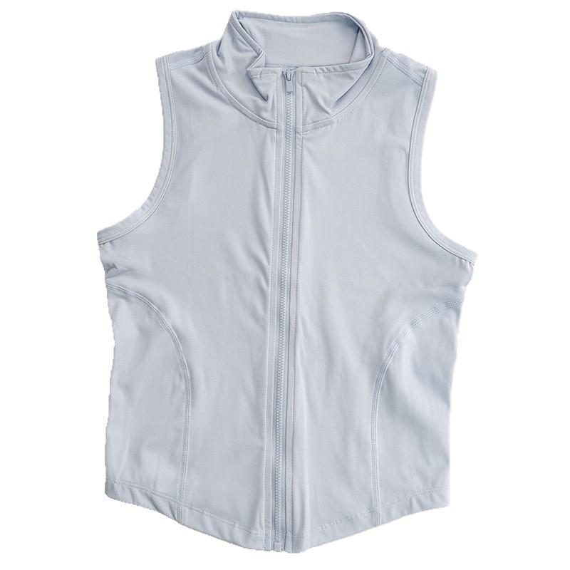 Gilet Sportivo da Donna Senza Maniche con Collo Rialzato ad Asciugatura Rapida per Corsa, Fitness e Yoga