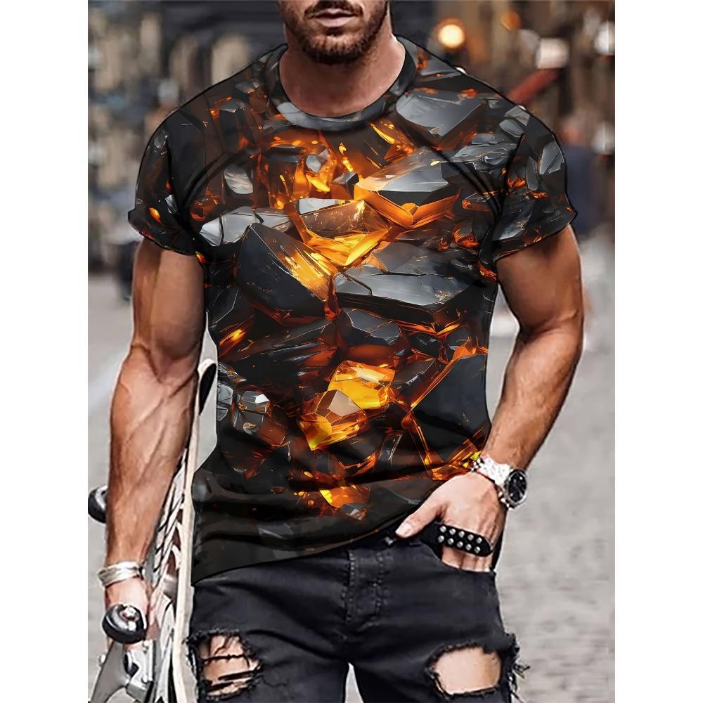 Printed clothes, short sleeved T-shirt, round neck T-shirt, casual outdoor T-shirt