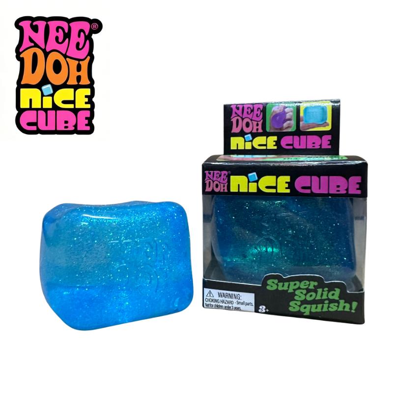 Needoh Schylling Glitter Kubus Maltose IJsblokje Zacht Knijpen Langzame Terugslag Sensorisch Fidget Speelgoed Stressverlichting Ontspannend Speelgoed
