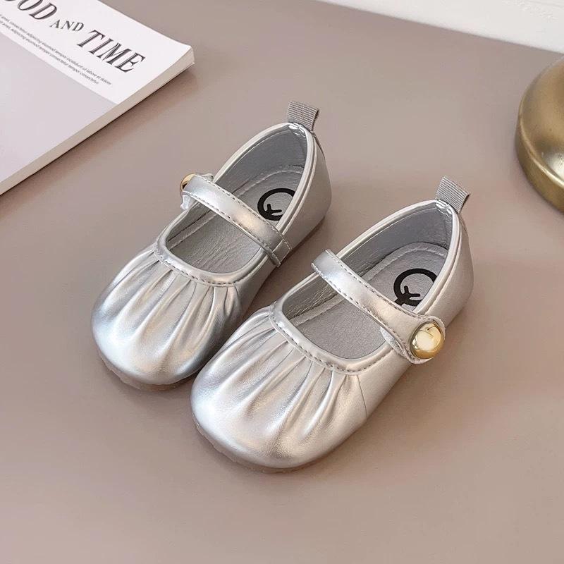Girls shoes children's princess leather shoes 2025 new spring and autumn small fragrant wind little girl soft sole baby bean single shoes