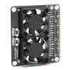 Cooling Fan for Raspberry Pi Heat Sink Expansion Board LED Light Double Fans C2448
