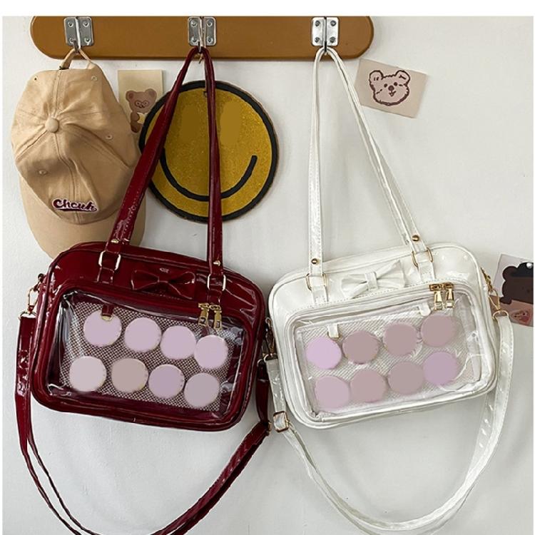 Damska Przezroczysta Torebka na Ramię DIY Ita Bag Dziewczęca Urocza Torebka Crossbody do Szkoły