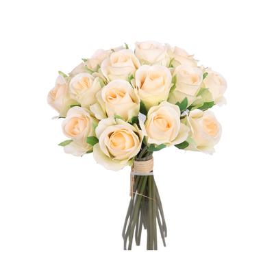 Artificial Flowers Fake Rose Bridal Bouquets 20 Heads Handheld for Arrangements Wedding Table Centerpieces Home Party