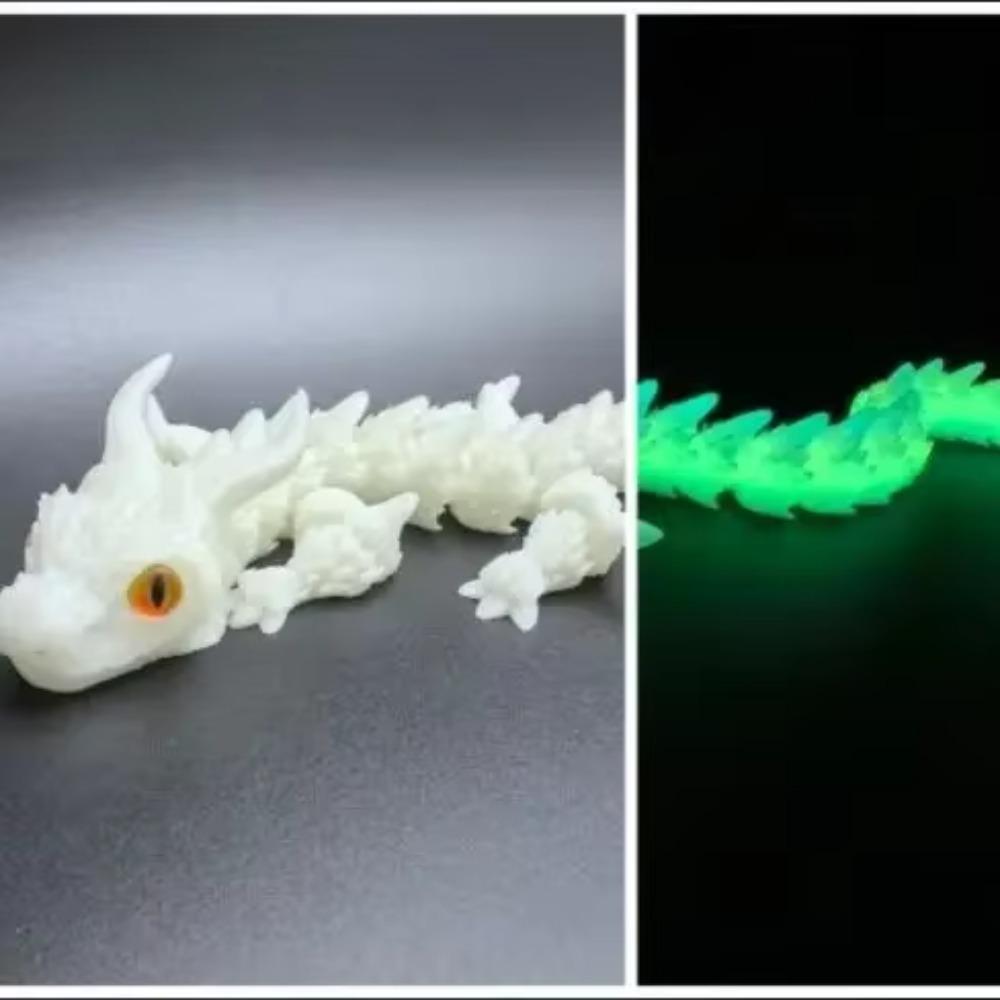 Leuchtende Spielzeuge 3D-gedrucktes Tier Leuchtet im Dunkeln Drache Schlange Katzen Drehbar Gelenkig Tyrannosaurus Rex Heimdekoration Kindergeschenk