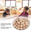 50PCS Easy to Paint Unfinished Wood Balls Smooth Surface Craft Wooden Balls  Art Projects