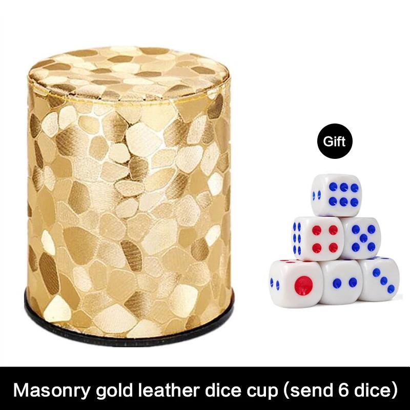 Stylish Dice Cup Shaker KTV Bars Pub Dice Games TRPG Casino Game Party Supplies for Dices Board Games Supplies With 6pcs Dices