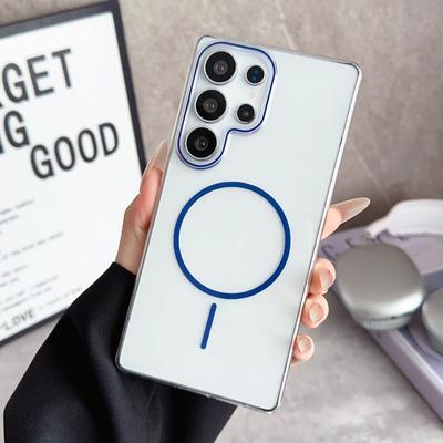 Applicable To Samsung S25ultra Mobile Phone Case S25 Anti Fall S24 Magnetic S24plus Transparent New Acrylic Hard
