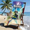 Custom Name Personalized Video games Print Beach Towel, for Trip Camping Beach Party Home Decor, Birthday Gift for Family & Friends