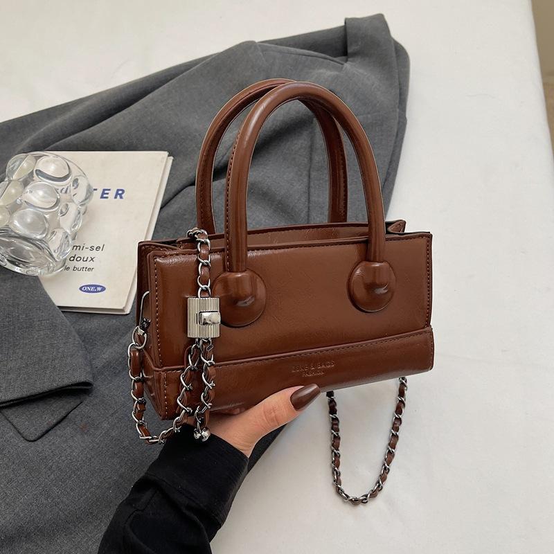 New fashion niche popular chain tote bag portable shoulder crossbody trendy women's bag