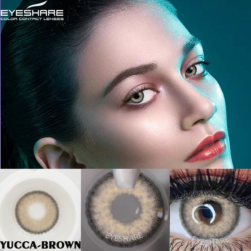 EYEHSARE Color Contact Lenses For Eyes 2pcs Natural Colored Lens Blue Pink Beauty Contact Lenses Eye Yearly Cosmetic Color Lens