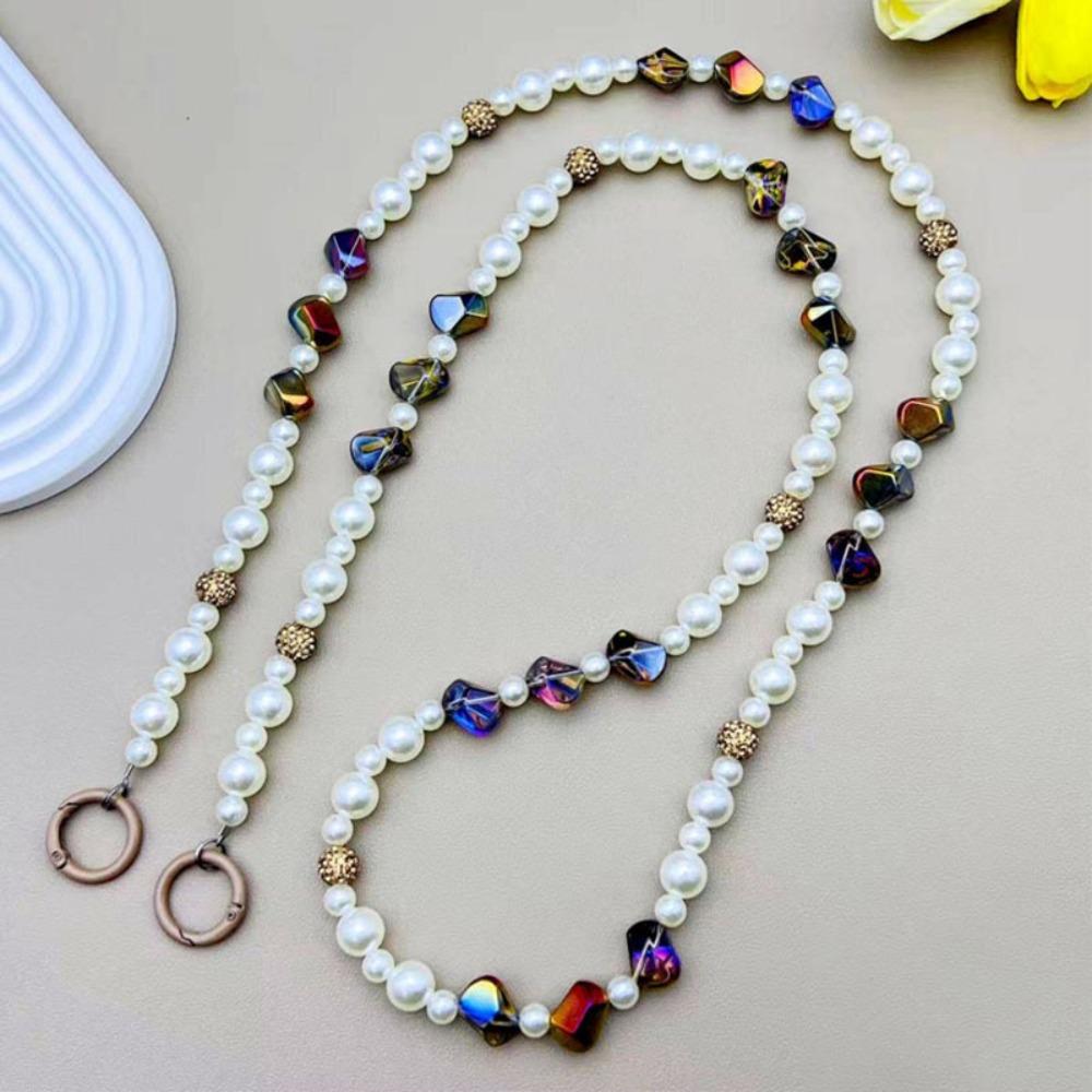 Pearl/Irregular Beaded Pearl Phone Strap Hanging Decoration Anti-lost Wallet Necklace Chain Universal Beaded Phone Lanyard
