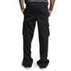 Yousheng Men Cargo Pants Elastic Waist Adjustable Drawstring Casual Overalls with Multi Pockets Solid Color Wide Leg Pants
