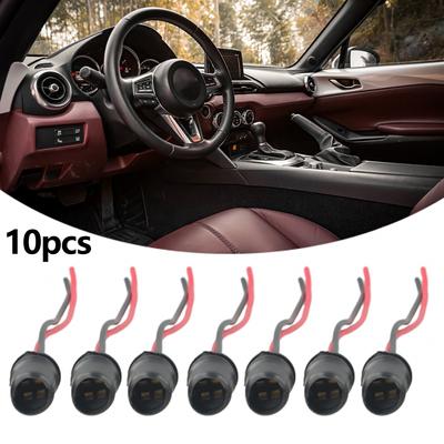10pcs Rubber/W5W Car Auto Light Bulb Round Socket Lamp-Holder Base Connector