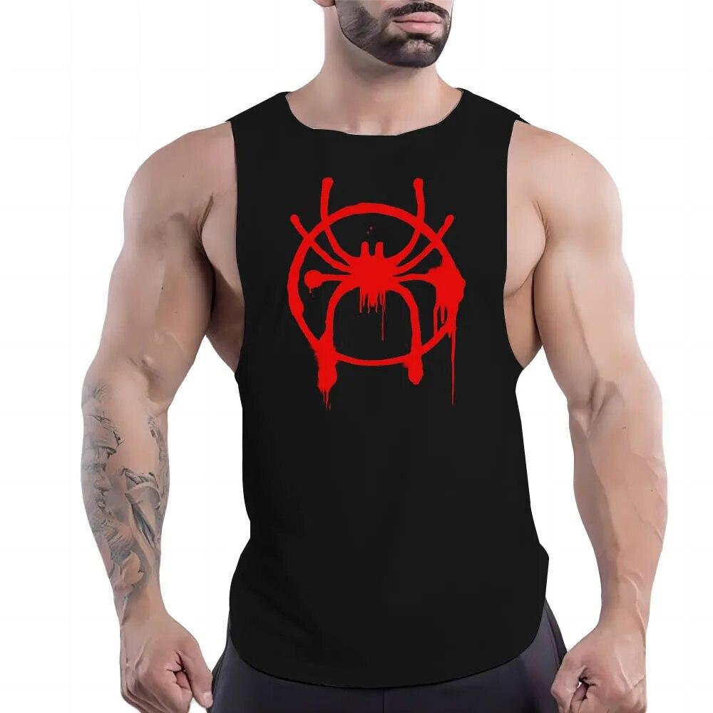 Y2k Print Tank Top Breathable Men'S Clothing Basketball Sleeveless Shirt Outdoor Gym Nasi Sport Summer Quick Dry Fashion Leisure