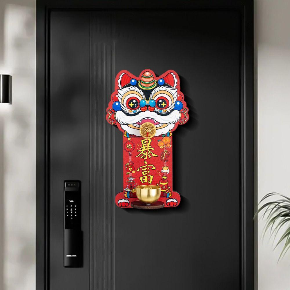 Creative Cartoon Lion Doorbell Magnetic Suction Reminder Wind Chimes  Home Ornament