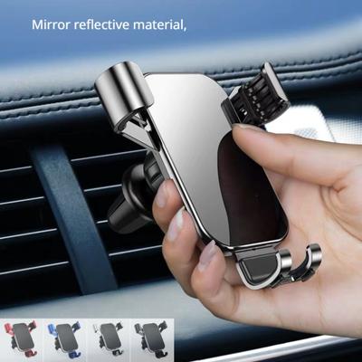 Car Mobile Phone Bracket Car Air Outlet Mobile Phone Navigation Metal Bracket Vehicle-Based Cell Phone Holder