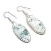 Natural Tree Agate Gemstone 925 Sterling Silver Jewelry Earring 2.01" AE-13047