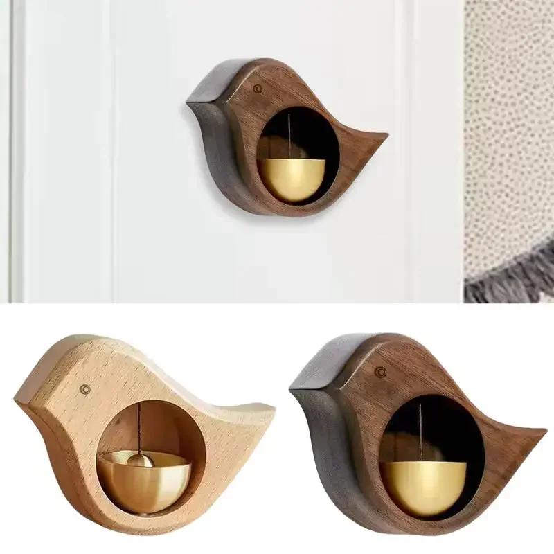 Magnetic Wood Doorbell Chimes - Bird-shaped, for Home, Garden, Store - Suction Mount for Refrigerator Use