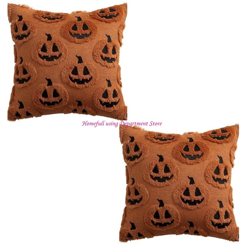 Plush Pumpkins Pillow Cover Soft Halloweens Decoration Cushion Cover for Bedroom Decoration 2300₽