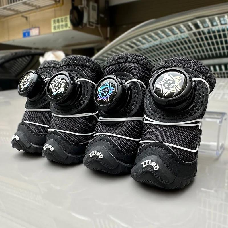 Winter Dog Shoes Warm Fleece Puppy Pet Shoes Waterproof Dog Snow Boots For Small Dogs Chihuahua Yorkie Teddy Shoes