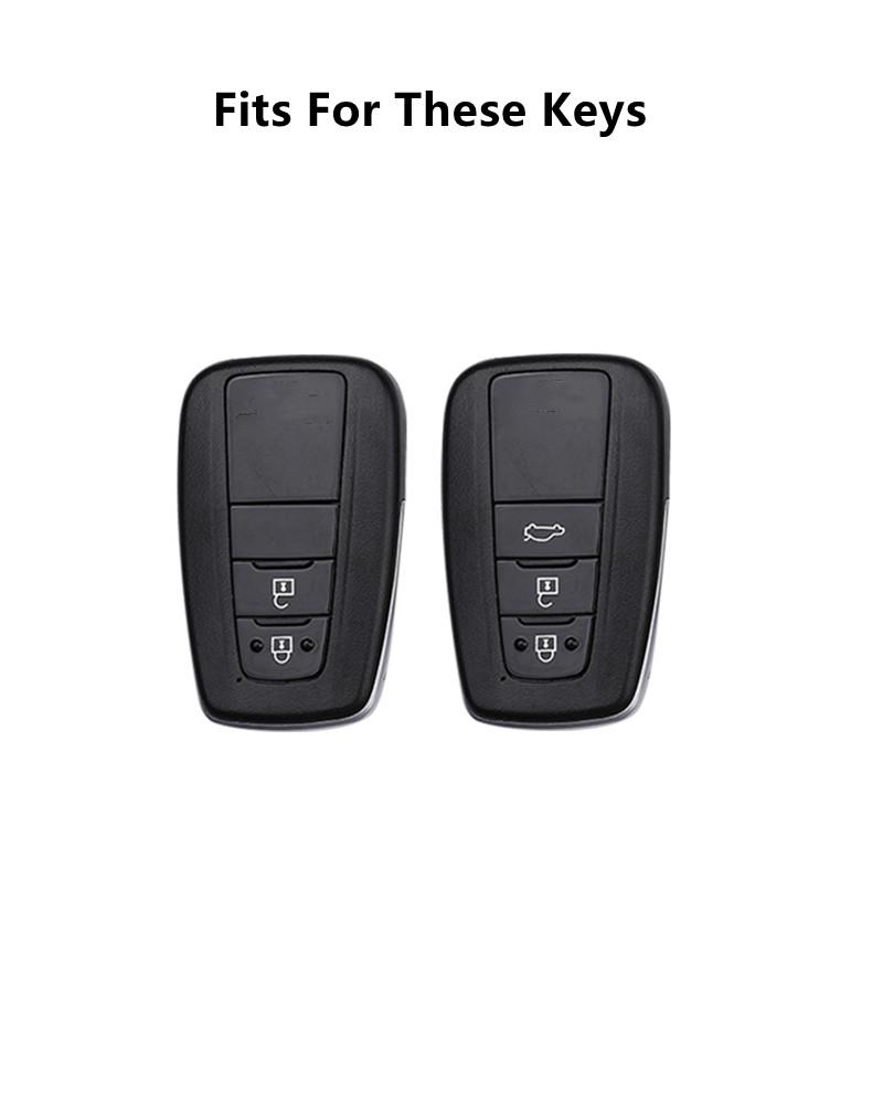 Zinc Alloy TPU Car Key Case Full Cover Shell For Toyota Prius Camry Corolla CHR C-HR RAV4 Land Cruiser Prado Auto Accessories
