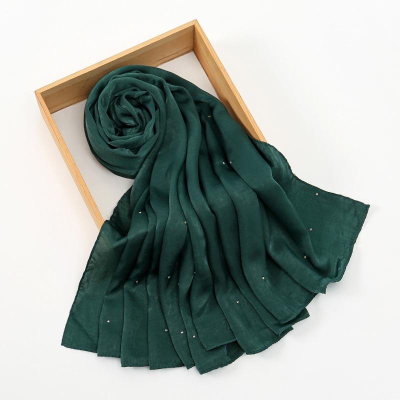 Hot-selling New Mulberry Silk Colored Diamond Versatile Women's Scarf Fashionable Long Thin Breathable Bag Head Long Scarf