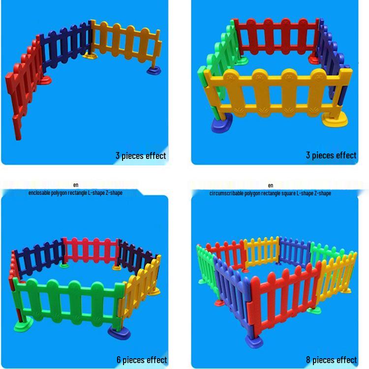 Children's Safety Play Fence - Plastic Railing for Kindergarten or Play Area