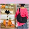 Color Solid Button Dumpling Wrap Kids Casual Shoulder Bag Trendy Outings Light