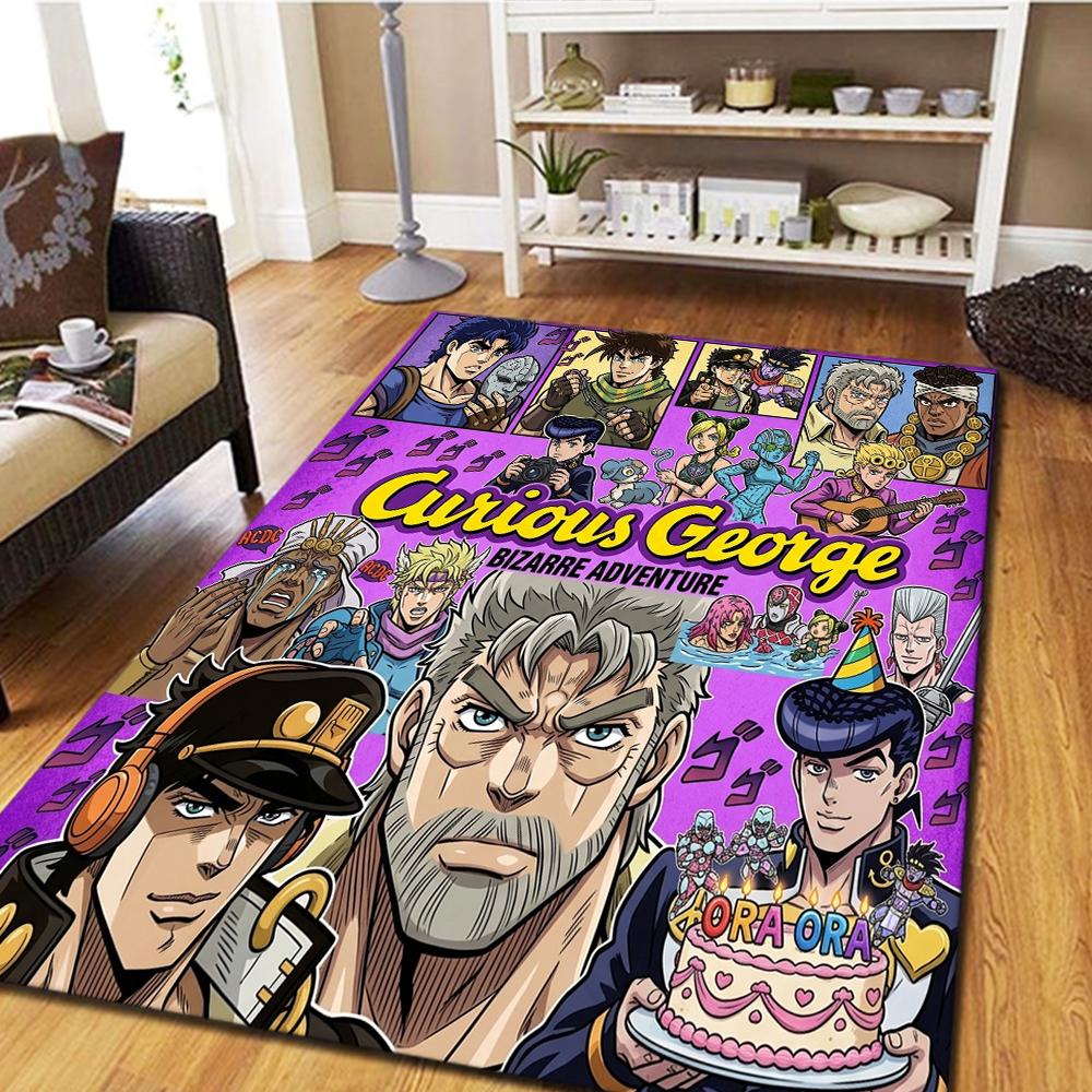 JoJo's Bizarre Adventure Living Room Bedroom Carpet, Cool Home Decor Movie Mat Play Floor Mat -HE75
