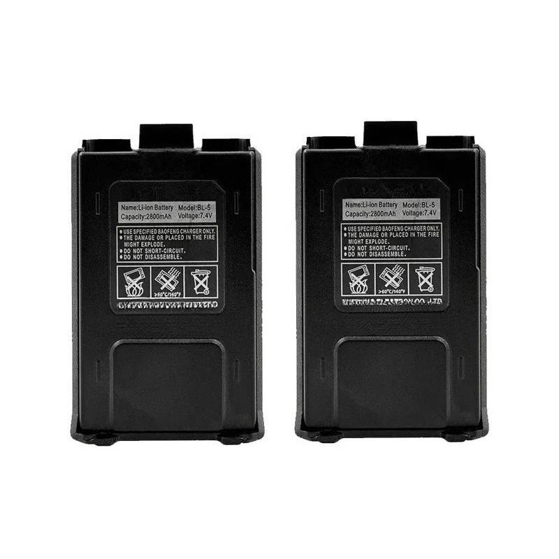 Compatible with Baofeng UV-5R 2800mAh 7.4V Li-on Rechargeable Batteries UV5R Radio Accessories UV 5R Walkie Talkie Battery BL-5