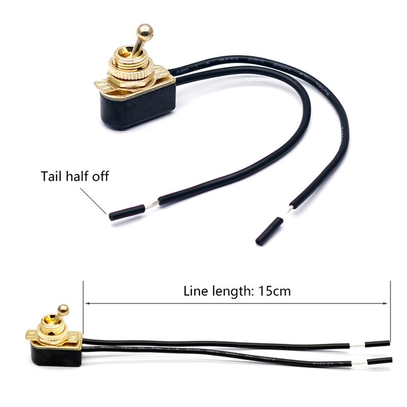 Wechselstrom 250V 6A Ein/Aus vorverdrahteter Standard-Kippschalter mit Drahtkabel Mt-2021 Spst