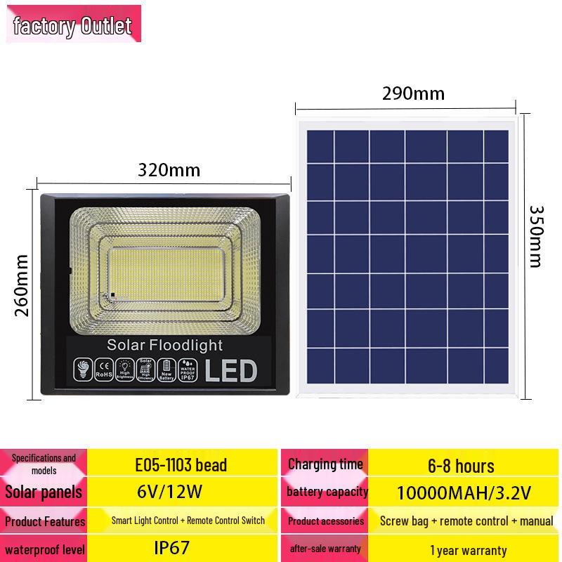 **Waterproof Super Bright Solar Courtyard Entrance Light**