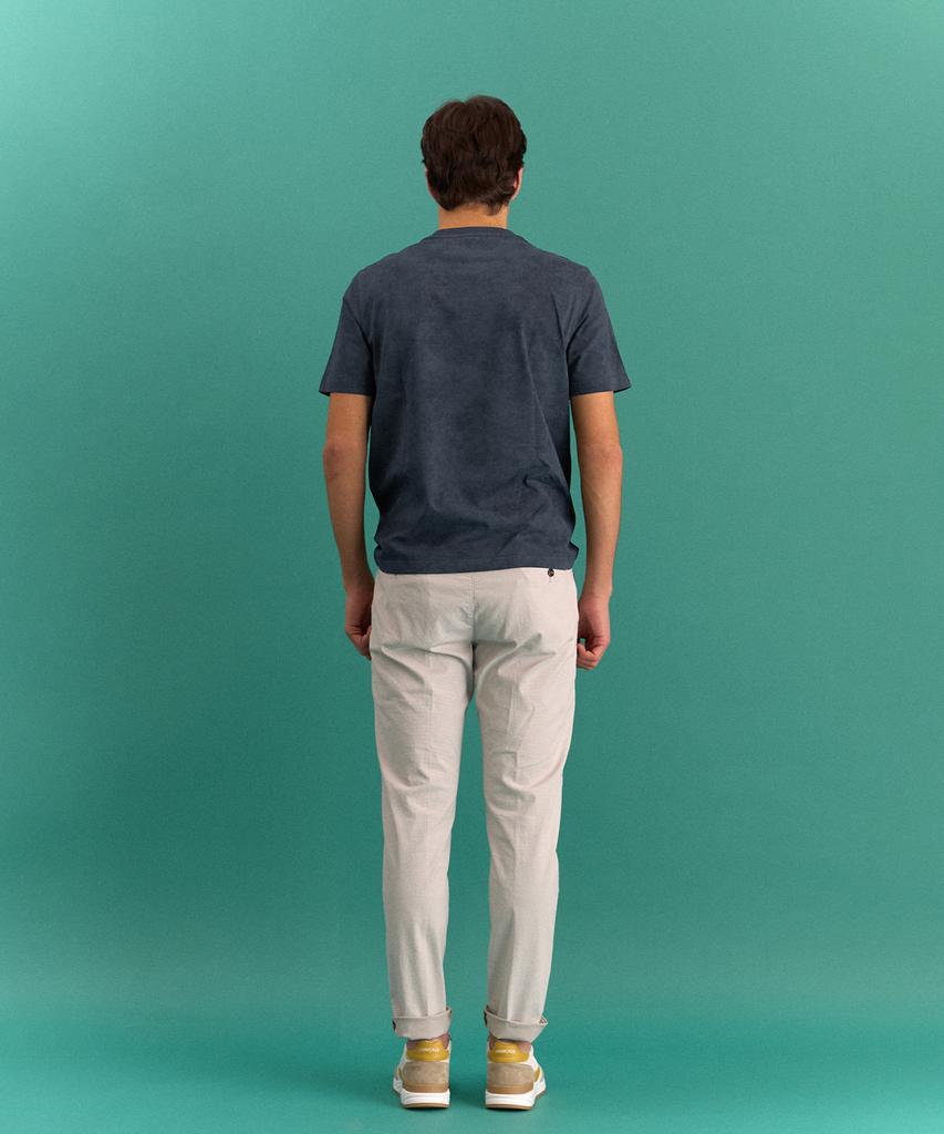 PANICALE Light Gray Micro Pattern Cotton Blend Pants